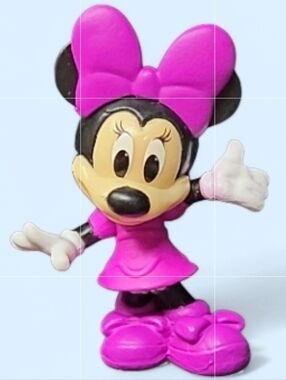 Disney "Minnie Mouse" Pink Dress and Bow Collectible Toy Figure